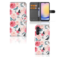 Samsung Galaxy A25 Hoesje Butterfly Roses - thumbnail