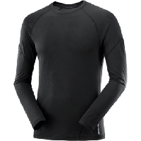 Salomon Cross run ls tee heren - ZWART - Heren