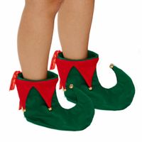 Henbrandt elfen schoenen -groen/rood -volwassenen -one size -kerstelfï¿½   -