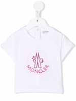 Moncler Enfant t-shirt à logo imprimé - Blanc