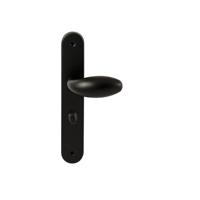 Hardbrass Knopkruk Golf op ovaal langschild WC63/8mm - zwart