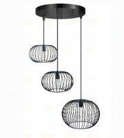 Hanglamp Wire zwart trio - thumbnail