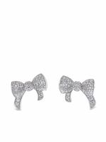 David Morris puces d'oreilles Beaux en or blanc 18ct ornées de diamants - Argent