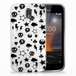 Silicone Back Case Nokia 1 Silver Punk