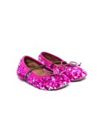 Pèpè ballerines à sequins brodés - Rose