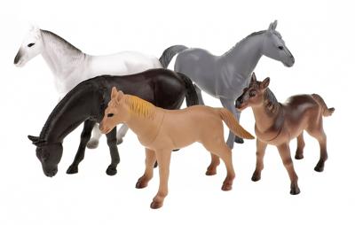 Toi Toys speelset paarden 5 delig 12 cm