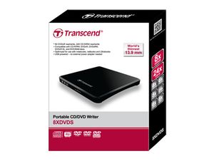 Transcend TS8XDVDS-K optisch schijfstation DVD±R/RW Zwart