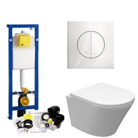 Wisa XS Toiletset set18 Wiesbaden Vesta Junior Rimless 47 cm met Argos of Delos drukplaat