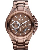 Horlogeband Armani Exchange AX1191 Staal Bruin 13mm