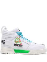 Moschino baskets montantes à attaches scratch - Blanc - thumbnail