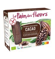 Krokante bio crackers met cacao bio