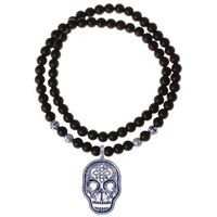 Mendes kralen ketting Agaat Silver Skull - thumbnail