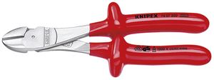 Knipex Kracht-zijsnijtang verchroomd dompelisolatie, VDE-getest 250 mm - 7407250