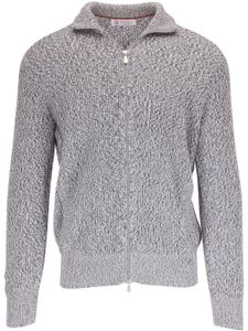 Brunello Cucinelli cardigan en maille à manches longues - Gris