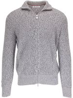 Brunello Cucinelli cardigan en maille à manches longues - Gris