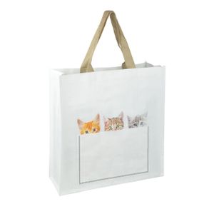 SHOPPINGBAG KIEKEBOE KAT ASSORTI 40X14X40 CM