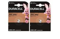 2 x Duracell 389/390 SR1130 met zilveroxide (2 blisters met elk 1 batterij), 2 batterijen