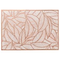 Unique Living Placemat Nissa - 1x - brons bladmotief - 30 x 45 cm   -