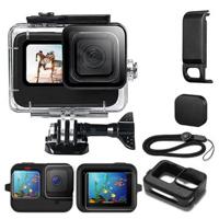 GoPro Hero 9/10/11 Waterdichte hoes W. Siliconen hoes / screenprotector / batterijhouder - Helder - thumbnail