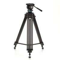 Benro KH25PC Videostatief met kop, 6,8 kg laadvermogen, continue Pan Drag, Anti-Rotatie Camera Plaat (KH25PC)