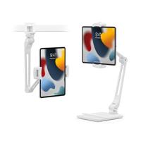 Twelve South HoverBar Duo (2e generatie) voor iPad/iPad Pro/Tablets | Verstelbare arm met nieuwe Quick-Release gewogen basis en opbouwklembevestigingen voor montage van iPad (wit)