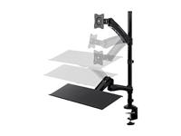 Monoprice Hoogte Klem voor bureau Articulating Keyboard + Monitor Stand (26 inch) Zwart