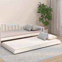 Bedframe massief grenenhout wit 80x200 cm