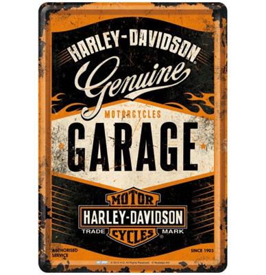 Harley-Davidson Genuine Garage Metalen Postkaart Harley-Davidson Genuine Garage Metalen Postkaart