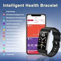 imsoi 1,47-inch ips-scherm bloedlipide urinezuur bloedglucose ecg bloeddruk gezondheid smart watch temperatuurbewaking stappenteller oproepherinnering compatibel met Android ios vrouwen mannen Lightinthebox