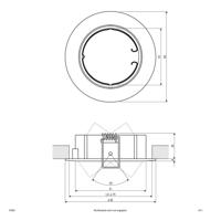 EVN 515001 515001 Inbouwring Halogeen Zonder 50 W Wit