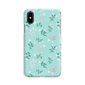 Small white flowers: iPhone X Volledig Geprint Hoesje