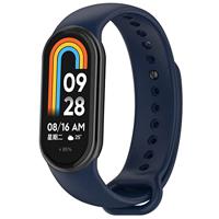 By Qubix - Siliconen bandje - Navy - Compatible met Xiaomi Smart Band 8 & 9 - Compatible Xiaomi bandje