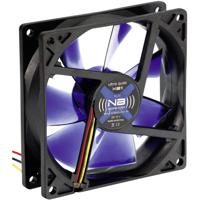 NoiseBlocker BlackSilent XE1 PC-ventilator Zwart, Blauw (transparant) (b x h x d) 92 x 92 x 25 mm - thumbnail