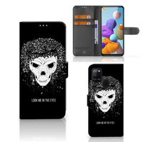 Telefoonhoesje met Naam Samsung Galaxy A21s Skull Hair