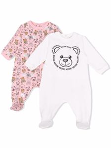 Moschino Kids grenouillère à imprimé ourson - Rose