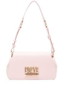 Love Moschino sac porté épaule à plaque logo - Rose