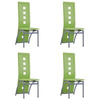 vidaXL Eetkamerstoelen 4 st kunstleer groen
