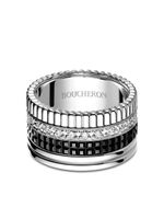 Boucheron grande bague Quatre Black en or blanc 18ct sertie de diamants - Argent