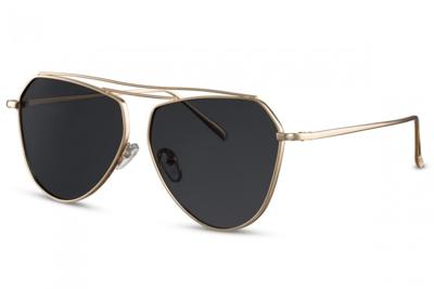 CWI zonnebril dames cat. 3 zwart/goud (CWI1392) CWI zonnebril dames cat. 3 zwart/goud (CWI1392)
