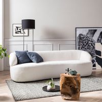 Artistiq Living 3-zitsbank Rayfield Bouclé - Wit - thumbnail