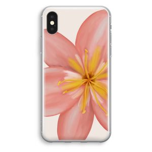 Pink Ellila Flower: iPhone XS Transparant Hoesje