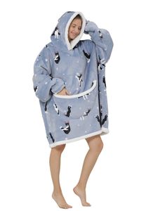 Jumping dog snuggie fleece - grijs