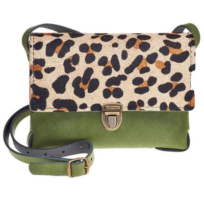 Elvy Crossbody Schoudertasje Gloria Groen Skin Panther