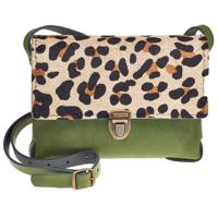 Elvy Crossbody Schoudertasje Gloria Groen Skin Panther