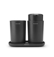 Brabantia ReNew Badkameraccessoires, set van 3, Dark Grey