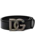 Dolce & Gabbana ceinture à boucle logo DG - Noir