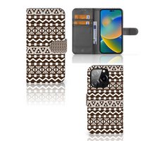 iPhone 14 Pro Telefoon Hoesje Aztec Brown