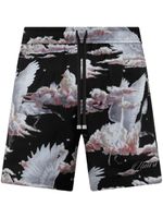 AMIRI short de pyjama à imprimé graphique - Noir