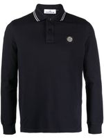 Stone Island polo en piqué à patch Compass - Bleu - thumbnail