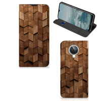 Book Wallet Case voor Nokia G10 | G20 Wooden Cubes - thumbnail